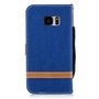Tasche f�r Samsung Galaxy S7 Jeans Cover Handy Schutz H�lle Case Blau