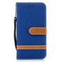 Tasche f�r Samsung Galaxy S7 Jeans Cover Handy Schutz H�lle Case Blau