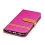 Tasche f�r Samsung Galaxy S7 Edge Jeans Cover Handy Schutz H�lle Case Pink