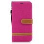 Tasche f�r Samsung Galaxy S7 Edge Jeans Cover Handy Schutz H�lle Case Pink