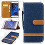 Tasche f�r Samsung Galaxy S7 Edge Jeans Cover Handy Schutz H�lle Case Dunkelblau