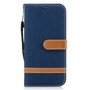 Tasche f�r Samsung Galaxy S7 Edge Jeans Cover Handy Schutz H�lle Case Dunkelblau