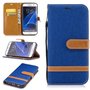 Tasche f�r Samsung Galaxy S7 Edge Jeans Cover Handy Schutz H�lle Case Blau