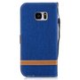 Tasche f�r Samsung Galaxy S7 Edge Jeans Cover Handy Schutz H�lle Case Blau
