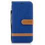 Tasche f�r Samsung Galaxy S7 Edge Jeans Cover Handy Schutz H�lle Case Blau