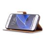 Tasche f�r Samsung Galaxy S7 Edge Jeans Cover Handy Schutz H�lle Case Grau