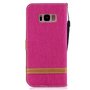 Tasche f�r Samsung Galaxy S8 Jeans Cover Handy Schutz H�lle Case Pink