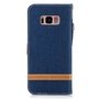 Tasche f�r Samsung Galaxy S8 Jeans Cover Handy Schutz H�lle Case Dunkelblau