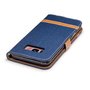 Tasche f�r Samsung Galaxy S8 Jeans Cover Handy Schutz H�lle Case Dunkelblau