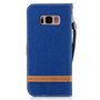 Tasche f�r Samsung Galaxy S8 Jeans Cover Handy Schutz H�lle Case Blau