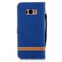 Tasche f�r Samsung Galaxy S8+ PLus Jeans Cover Handy Schutz H�lle Case Blau