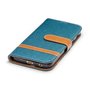 Tasche f�r Samsung Galaxy A3 2017 Jeans Cover Handy Schutz H�lle Case Gr�n