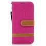 Tasche f�r Samsung Galaxy A3 2017 Jeans Cover Handy Schutz H�lle Case Pink