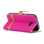 Tasche f�r Samsung Galaxy A3 2017 Jeans Cover Handy Schutz H�lle Case Pink