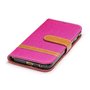 Tasche f�r Samsung Galaxy A3 2017 Jeans Cover Handy Schutz H�lle Case Pink
