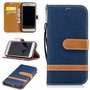 Tasche f�r Samsung Galaxy A3 2017 Jeans Cover Handy Schutz H�lle Case Dunkelblau
