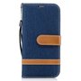 Tasche f�r Samsung Galaxy A3 2017 Jeans Cover Handy Schutz H�lle Case Dunkelblau