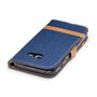 Tasche f�r Samsung Galaxy A3 2017 Jeans Cover Handy Schutz H�lle Case Dunkelblau