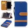 Tasche f�r Samsung Galaxy A3 2017 Jeans Cover Handy Schutz H�lle Case Blau