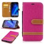 Tasche f�r Samsung Galaxy A5 2017 Jeans Cover Handy Schutz H�lle Case Pink
