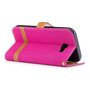 Tasche f�r Samsung Galaxy A5 2017 Jeans Cover Handy Schutz H�lle Case Pink