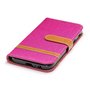Tasche f�r Samsung Galaxy A5 2017 Jeans Cover Handy Schutz H�lle Case Pink