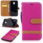 Tasche f�r Samsung Galaxy J3 2017 Jeans Cover Handy Schutz H�lle Case Pink
