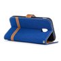 Tasche f�r Samsung Galaxy J3 2017 Jeans Cover Handy Schutz H�lle Case Blau
