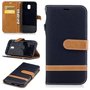 Tasche f�r Samsung Galaxy J3 2017 Jeans Cover Handy Schutz H�lle Case Schwarz
