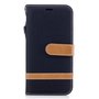 Tasche f�r Samsung Galaxy J3 2017 Jeans Cover Handy Schutz H�lle Case Schwarz