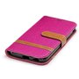 Tasche f�r Samsung Galaxy J5 2017 Jeans Cover Handy Schutz H�lle Case Pink