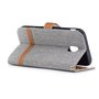 Tasche f�r Samsung Galaxy J5 2017 Jeans Cover Handy Schutz H�lle Case Grau