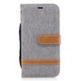 Tasche f�r Samsung Galaxy J5 2017 Jeans Cover Handy Schutz H�lle Case Grau