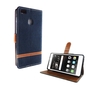 Tasche f�r Huawei P9 Lite Jeans Cover Handy Schutz H�lle Case Dunkelblau