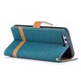 Tasche f�r Huawei P10 Jeans Cover Handy Schutz H�lle Case Gr�n