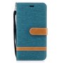 Tasche f�r Huawei P10 Lite Jeans Cover Handy Schutz H�lle Case Gr�n