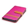 Tasche f�r Huawei P10 Lite Jeans Cover Handy Schutz H�lle Case Pink