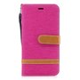 Tasche f�r Huawei P10 Lite Jeans Cover Handy Schutz H�lle Case Pink