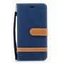 Tasche f�r Huawei P10 Lite Jeans Cover Handy Schutz H�lle Case Dunkelblau