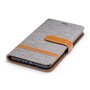 Tasche f�r Huawei P10 Lite Jeans Cover Handy Schutz H�lle Case Grau