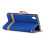 Tasche f�r Sony Xperia XA1 Jeans Cover Handy Schutz H�lle Case Blau