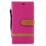 Tasche f�r Sony Xperia XZs Jeans Cover Handy Schutz H�lle Case Pink