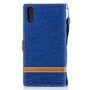 Tasche f�r Sony Xperia XZs Jeans Cover Handy Schutz H�lle Case Blau