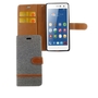 Tasche f�r ZTE Blade L7 Jeans Cover Handy Schutz H�lle Case Grau