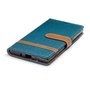 Tasche f�r Sony Xperia XZ1 Jeans Cover Handy Schutz H�lle Case Gr�n