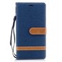 Tasche f�r Sony Xperia XZ1 Jeans Cover Handy Schutz H�lle Case Dunkelblau