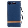 Tasche f�r Sony Xperia XZ1 Jeans Cover Handy Schutz H�lle Case Dunkelblau