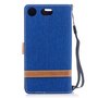 Tasche f�r Sony Xperia XZ1 Jeans Cover Handy Schutz H�lle Case Blau