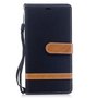 Tasche f�r Sony Xperia XZ1 Jeans Cover Handy Schutz H�lle Case Schwarz