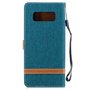 Tasche f�r Samsung Galaxy Note 8 Jeans Cover Handy Schutz H�lle Case Gr�n